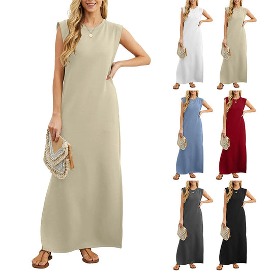 Women Loose Split Wrinkle-Free Long Dress