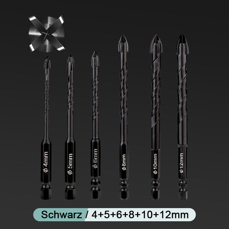 Universal 4-Kanten Kreuz Bohrer Set-9