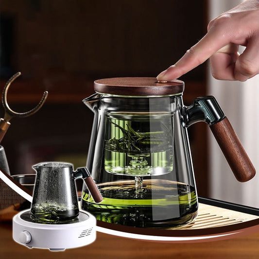 Leaves and water separation press teapot- 750 ml